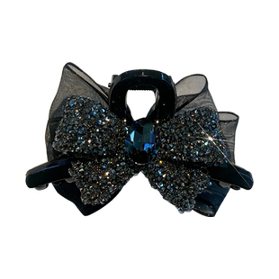 网红轻奢满钻中号抓夹满钻气质AB面可爱蝴蝶结侧边刘海夹韩版发夹