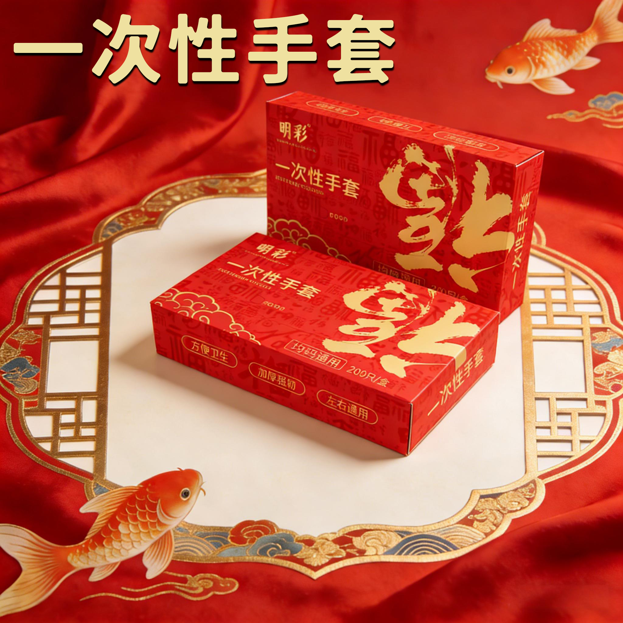 一次性手套食品级专用盒装特厚pe塑料商用餐饮透明加厚薄膜抽取式