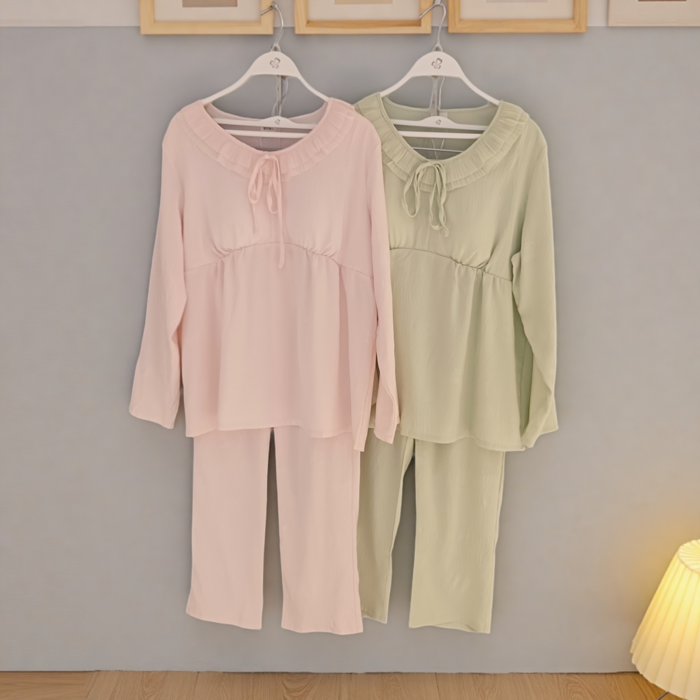 都市丽人女士睡衣蝴蝶结家居服