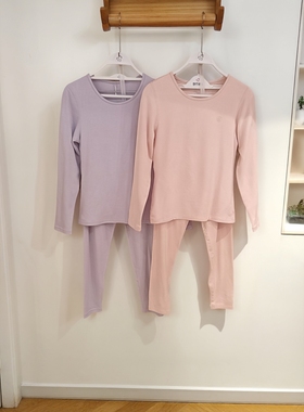 都市丽人轻羽绒女士保暖内衣LWH1F2套装圆领打底秋衣德绒保暖衣