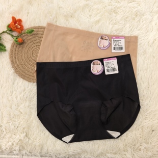 中腰无痕舒适透气三角短裤 香蜜闺秀26101026新款 女士纯色冰丝内裤