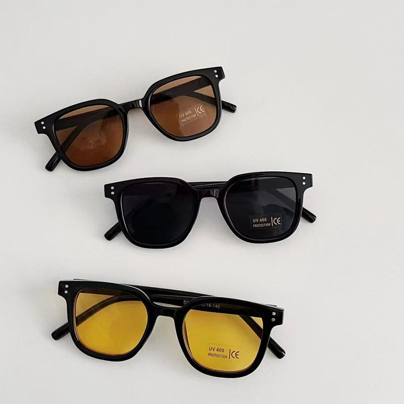 新款宝宝时尚潮防平光儿童太阳镜