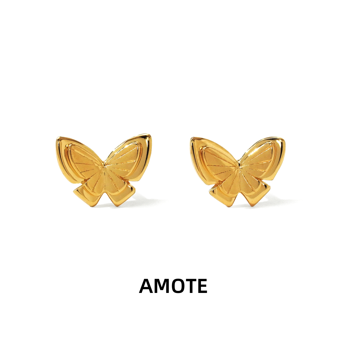 AMOTE仙子蝴蝶耳钉S925纯银轻奢