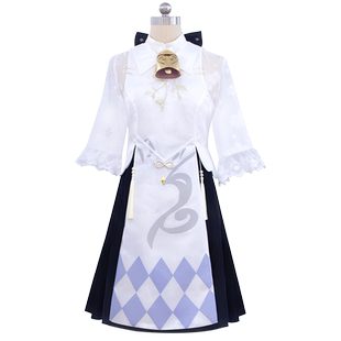 秀琴家 甘雨喜茶cos服 刺绣连衣裙含配饰提花暗纹纱 原神喜茶联动