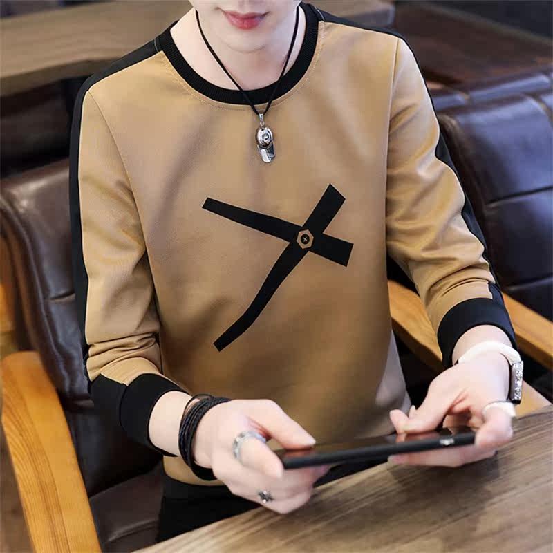 Long sleeve T-shirt Autumn T-shirts Trend Autumn coat men's wear Self cultivation Sweater Thin section Youth handsome Korean Edition clothesin the Men's clothing, T-shirt  category - from Buy2taobao.com to provide professional Taobao agent buy service