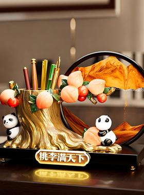 高级感流沙画笔筒摆件文创礼品