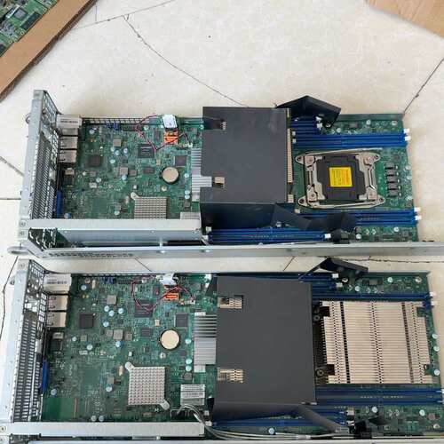 议价超微双路服务器主板 X10DRT-H X99 图片实物图。拆