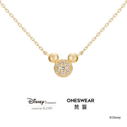 迪士尼Mickey米奇米老鼠钻石项链