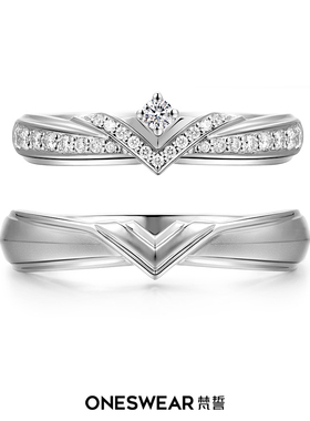 ONE SWEAR/梵誓燕尾骑士结婚对戒小众对戒18K金钻石男戒定制婚戒