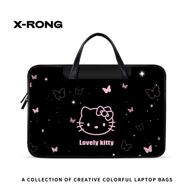 湘融可爱凯蒂猫笔记本电脑包手提女适用华为matebook14苹果15.6寸联想小新13寸笔记本平板收纳新款