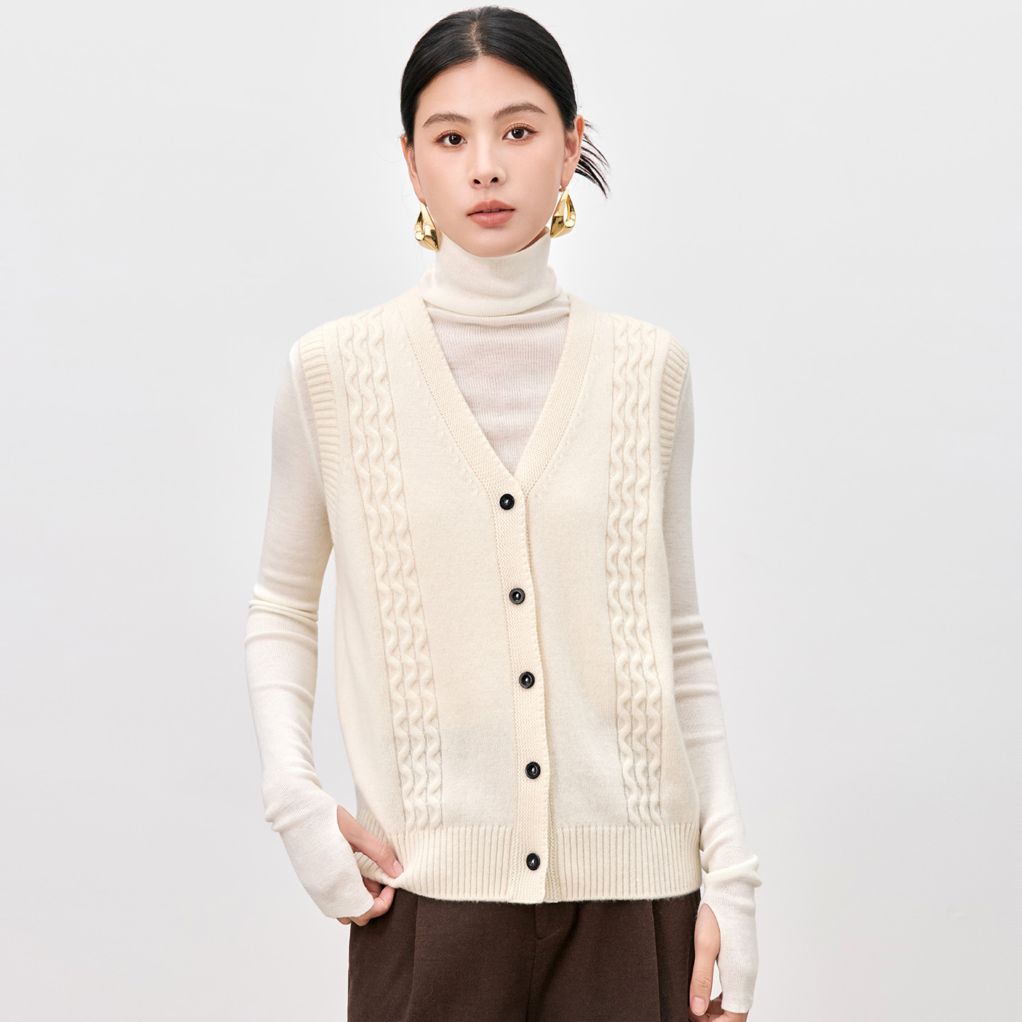 水墨佳人100%山羊绒女羊绒衫