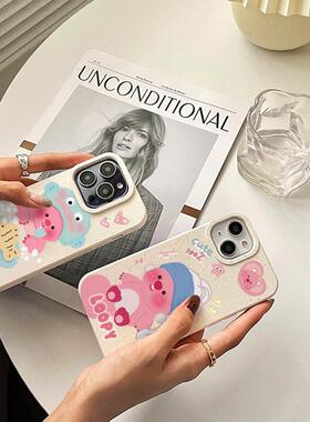 ins风可爱loopy小海狸可降解适用于适用苹果16pro手机壳iPhone11/12/13/14/15/16Promax防摔潮牌XR/X/8保护套