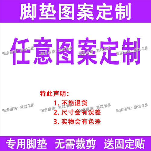 【图案定制】电动车脚垫(丝圈/皮革)适用雅迪爱玛台铃九号踏板垫
