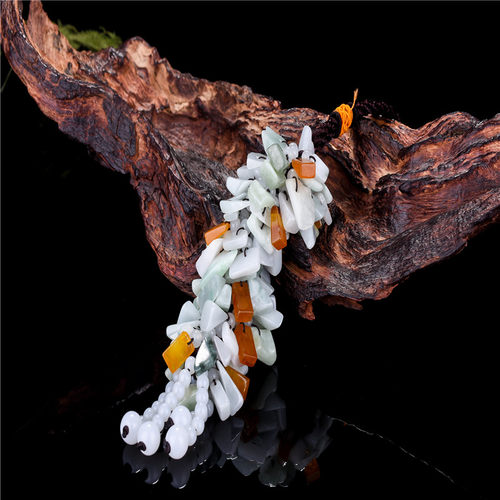 缅甸翡翠辣椒车挂岁岁平安手工