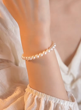 JOMEE6-6.5mm淡水珍珠手链