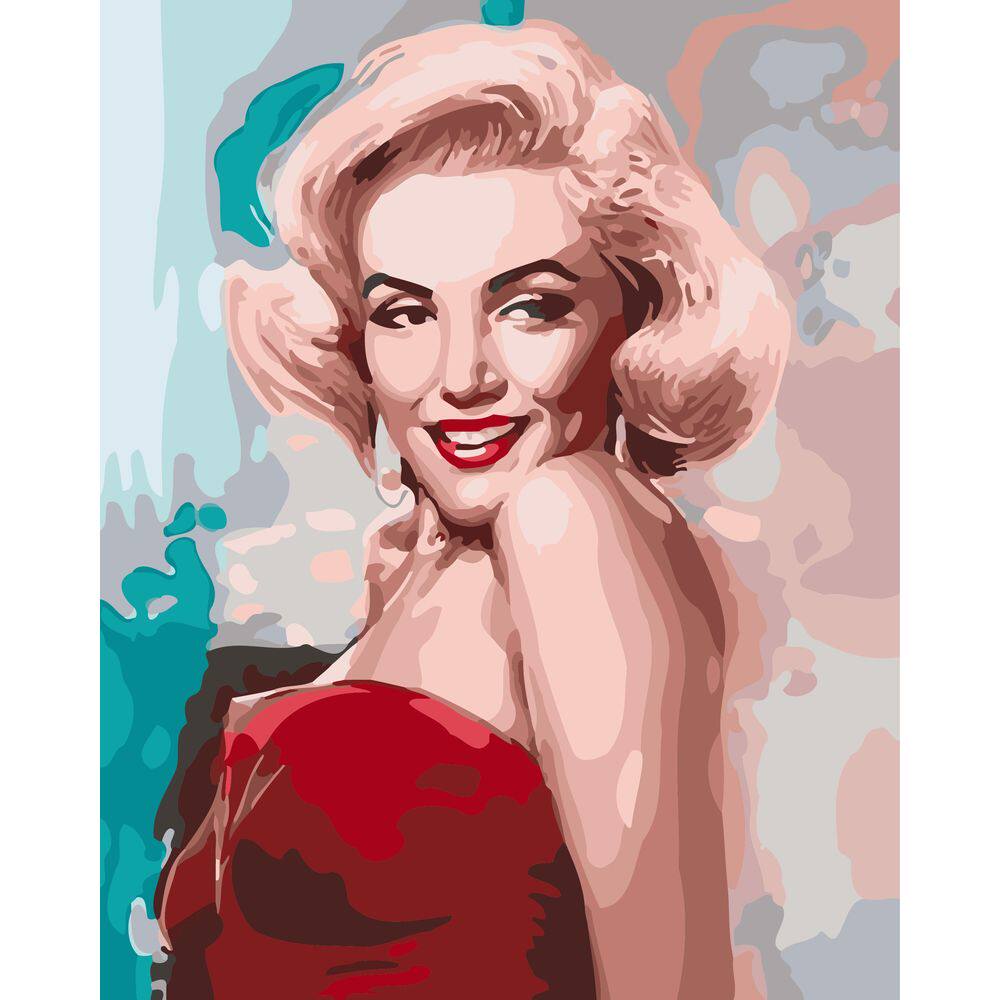 diy数字油画自己填色材料包性感欧州国外女明星玛丽莲梦露装饰画