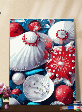 填色油画材料包自己填色海星螺