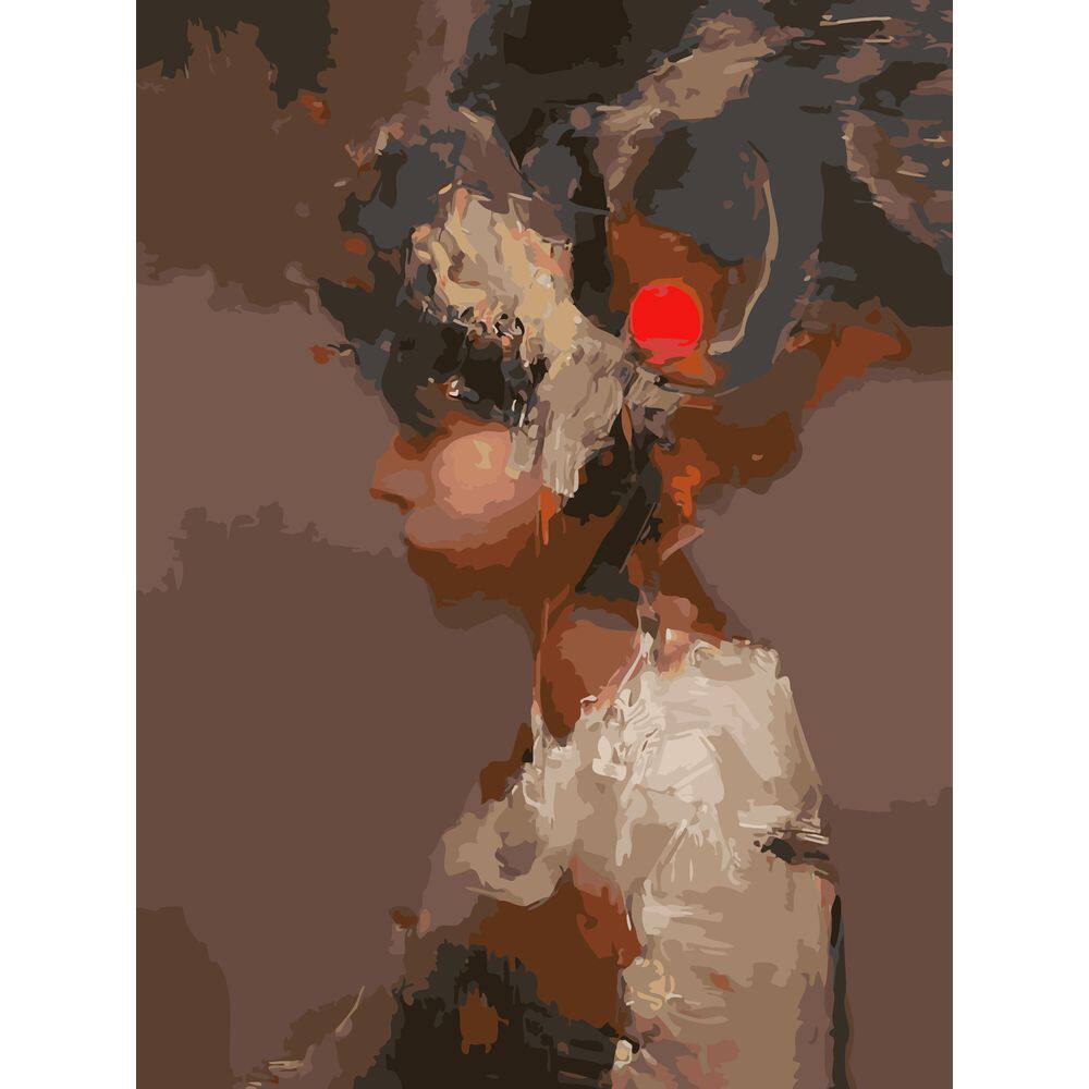 diy数字油画自己填色材料包抽象另类艺术涂鸦朦胧女孩侧脸装饰画