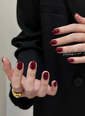 网红秋冬指甲油免烤2024年新款持久可撕拉快干显白安可拉红色美甲