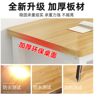 德国电脑桌家用双层学习办公桌长方形工作台靠墙小桌子简易书桌长