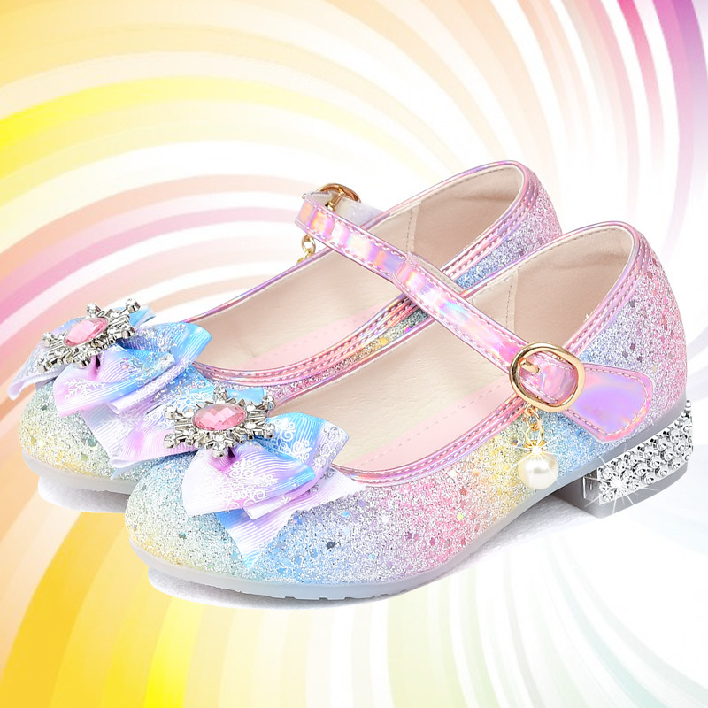 高跟鞋软底彩虹鞋女童公主皮鞋春秋新款小女孩单鞋儿童水晶表演鞋,童鞋/婴儿鞋/亲子鞋,皮鞋,淘宝优惠券,粉丝福利购,淘宝优惠卷