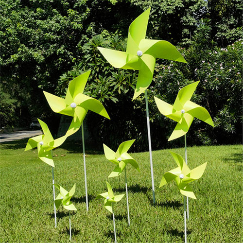 套装大风车纯苹果绿色露营布置装饰婚礼引路商场摆设舞台拍摄道具