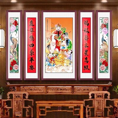 福禄寿三星图中堂画装饰