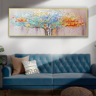 生命之树晶瓷装饰画 铝合金边框挂画 办公室客厅背景墙画 树70200
