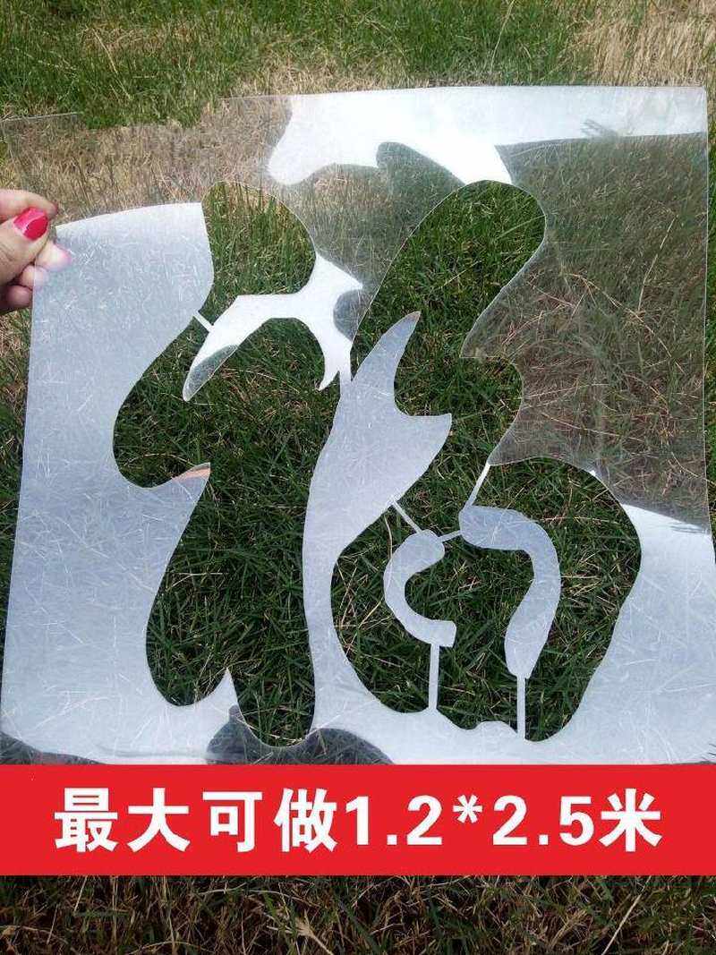 中式简单空心字中国福字模具喷漆模板福禄复古卷帘门2021创意广告