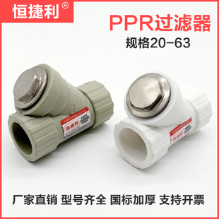 PPR过滤器Y型加厚20 63热熔4分6分1寸PPR热熔配件