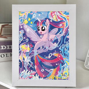 2026年满钻新款小马宝莉钻石贴画儿童手工diy材料包女孩点钻礼物