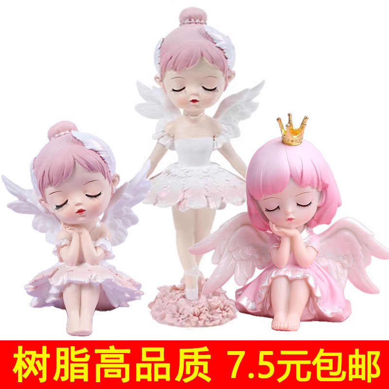 树脂贝拉公主蜜雪儿蛋糕装饰摆件芭蕾天使甜美可爱女孩宝宝生日品