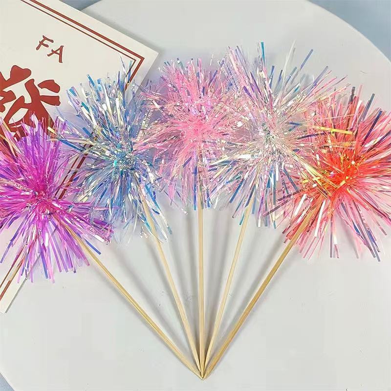 网红韩式蛋糕装饰流苏插签