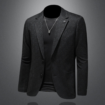 春款XZ88020/P185羊毛混纺西服外套男商务休闲单西上衣暗纹帅气