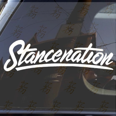 StanceNation hellaflush恐高症贴纸汽车反光个性防水装饰车贴画