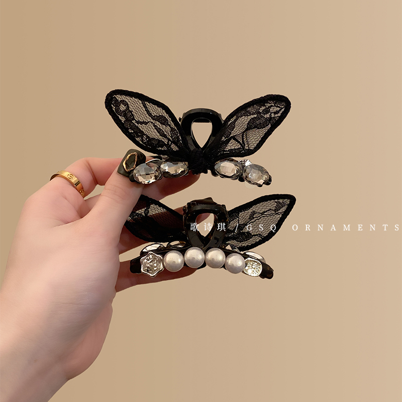 蕾丝AB面蝴蝶结兔耳朵刘海小抓夹