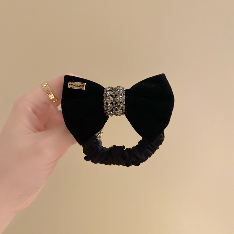 精致黑色蝴蝶结发圈女生头绳2024新款高端优雅扎马尾皮筋秋冬款,饰品/流行首饰/时尚饰品新,发饰,淘宝优惠券,粉丝福利购,淘宝优惠卷