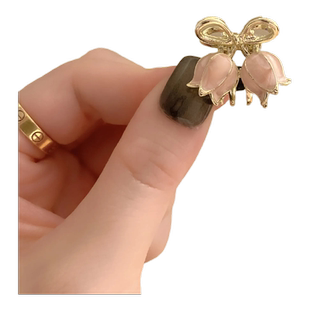 春天的烂漫~铃兰小抓夹公主头发量少后脑勺半扎发夹女前额刘海夹