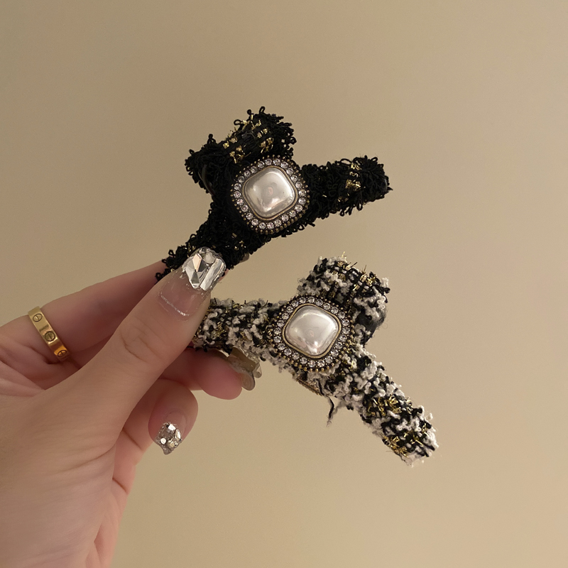 韩式风小香捷克钻高端质感鲨鱼夹