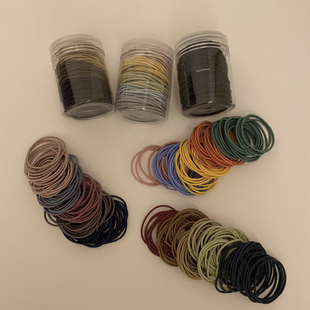 彩色高弹力发绳基础ins橡皮筋韩国简约夏季 小清新马尾头绳不勒发