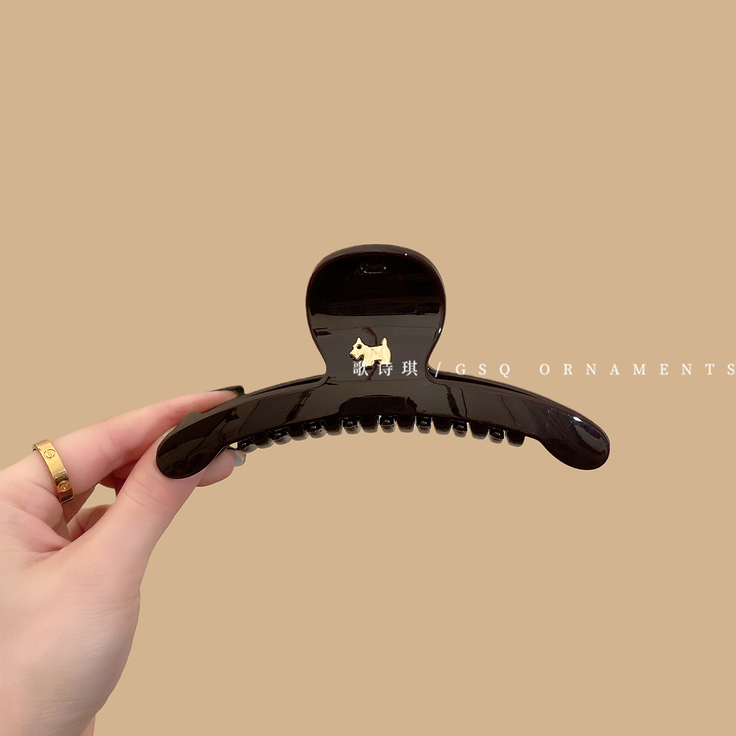 法式复古小狗亚克力抓夹女2025新款高级感简约后脑勺盘发鲨鱼夹,饰品/流行首饰/时尚饰品新,发饰,淘宝优惠券,粉丝福利购,淘宝优惠卷