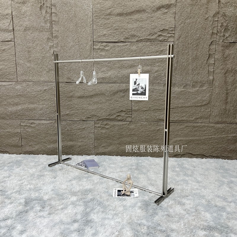 服装店工业风展示架不锈钢无指纹挂衣架双板夹落地式陈列架中岛架,商业/办公家具,服装展示架,淘宝优惠券,粉丝福利购,淘宝优惠卷
