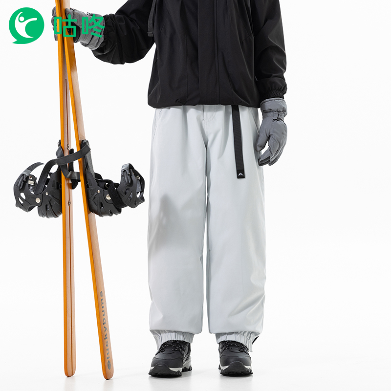 咕咚三防硬壳鸭绒滑雪裤男女同款