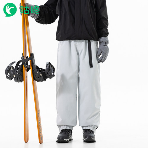 咕咚三防硬壳鸭绒滑雪裤男女同款