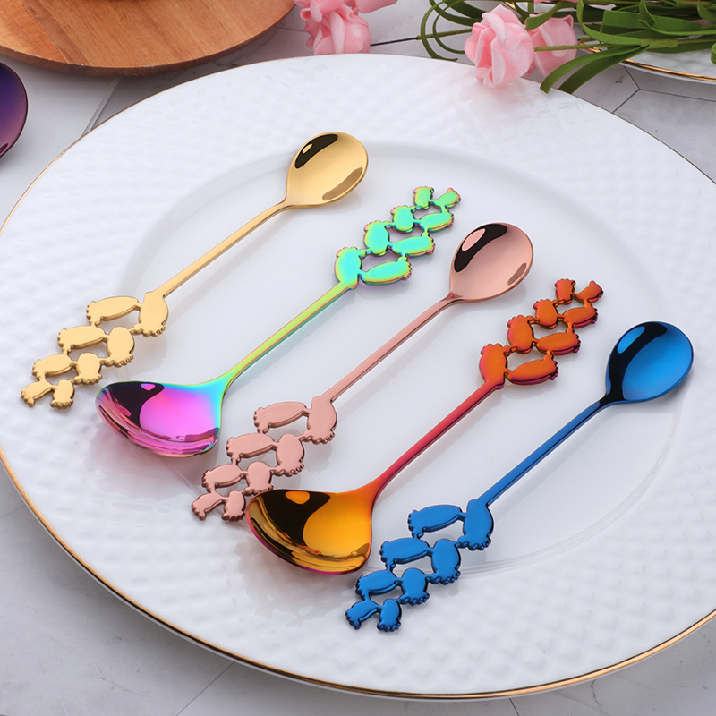 304不锈钢咖啡勺创意个性搅拌勺 调料甜品蜂蜜勺 可爱吃饭小勺子