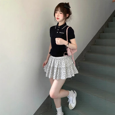 白色碎花短裙半身裙女款2025新款夏日小个子高腰显瘦a字蛋糕裙子
