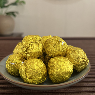 2015年普洱茶熟茶小筐离地发酵十年干仓自然转化125g龙珠沱茶