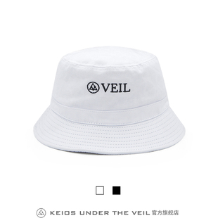KEIOS VEIL LOGO White Black Bucket Hatlogo黑白渔夫帽