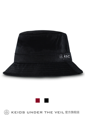 KEIOS 丝绒黑色渔夫帽 潮流渔夫帽
