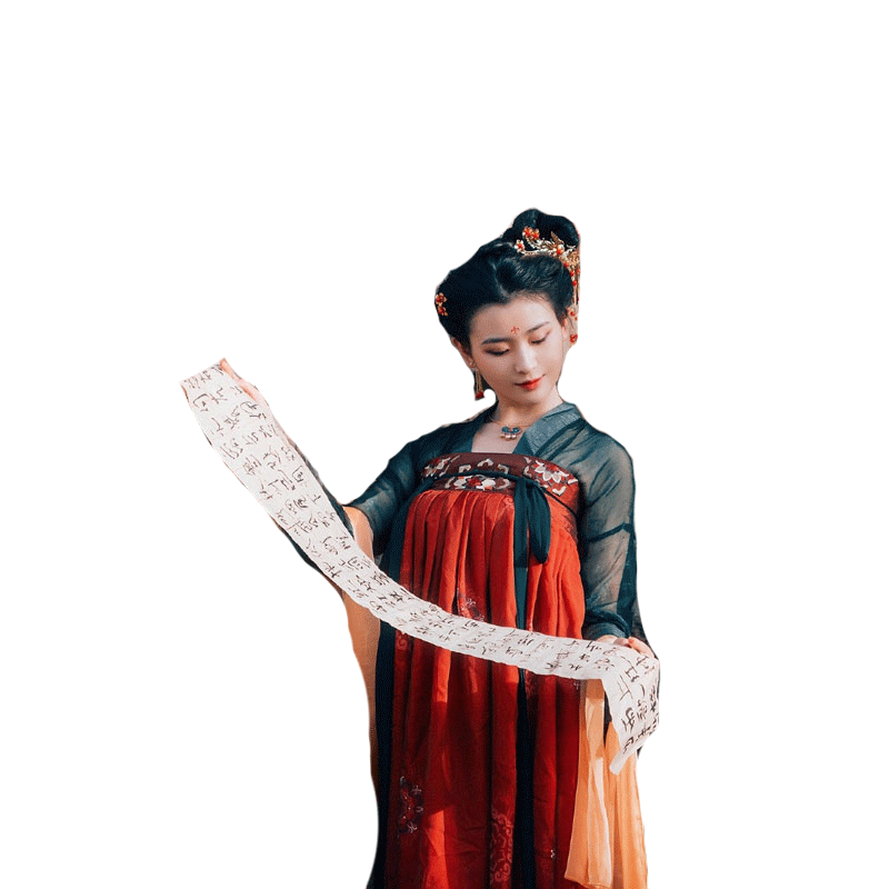 凤歌鸾汉服女改良齐胸襦裙中国风清醒飘逸古风仙女裙夏季红色古装